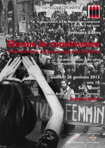 Donne in movimento. Prima del film a Genova il 26 gennaio 2012